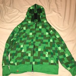 Minecraft zip up hoodie